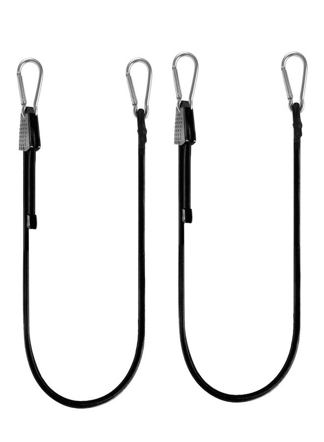 STHIRA® 2 Pcs 3.3ft Elastic Rope With Dual-End Metal Hooks, Heavy-Duty Stretch Straps For Luggage, Bike, Camping, Cargo, Travel & Outdoor Use, Strong & Flexible Securing Bungee Cord For Bike Luggage - Image 1